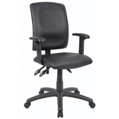 Boss Multi-Function Leatherplus Task Chair with Adjustable Arms On Sale