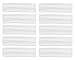 Styla Hair 10 Pack Yoga Headbands - Elastic Cotton Multi-Function Sports Head Bands Stretchy Wraps (White)