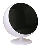 Eero Aarnio Style Ball Chair Black Fabric