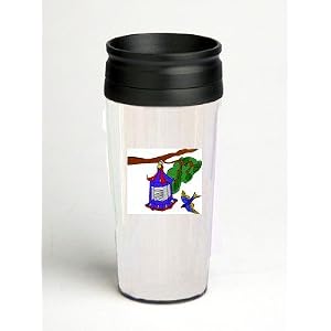 16 oz. Double Wall Insulated Tumbler with bird feeder - Paper Insert by SHOPZEUS