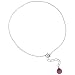 Sterling Silver Amethyst Glass Disco Ball Anklet