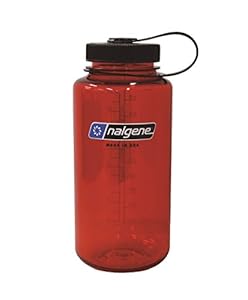 Nalgene Tritan 1-Quart Wide Mouth BPA-Free Water Bottle,Lollipop Red