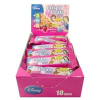 Disney Crispy Treats Bars, Princess Strawberry Rice - 0.78 Oz Pack, 18 Pack by BARTONS CANDY.