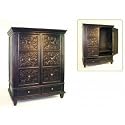 TV Armoire - Hold up to 46" TV (black) (52"H x 42"W x 26"D)