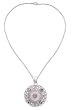 Garnet and amethyst necklace, 'Mandala'