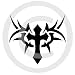 KUSTOM BODY ART TATTOO & INK PRODUCTS P16-624 Small Cross with Tribal