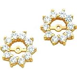 14K Gold Moissanite Earring Jackets