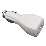 GE 97574 USB Car Charger for Devices with USB Charging Ports (White)