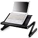 - Adjustable Vented Laptop Table Laptop Computer Desk Portable Bed Tray Book Stand Multifuctional & Ergonomics Design Dual Layer Tabletop up to 17"