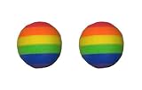 Rainbow Ball Car Truck SUV Antenna Topper - 2PK