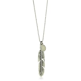 M.Cohen Necklace With Feather And Coin Charms
