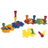 Lauri NUMBER EXPRESS Crepe Rubber Train Puzzle & Pegs