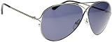 Tom Ford 0142 Peter Silver Frame/Smoke Lens Metal Sunglasses