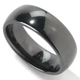 High Tech Black Ceramic Men's 8mm Polished Ring