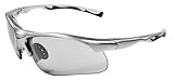 JiMarti Sunglasses JM12 Sports Wrap for Baseball, Softball, Cycling,Golf TR90 Frame (Silver & Smoke)