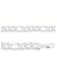 10.5mm Sterling Silver Figaro Link Chain