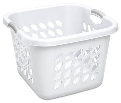 STERILIT White Laundry Basket Plaza