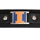 Illinois Fighting Illini Italian Leather Cuff Bracelet