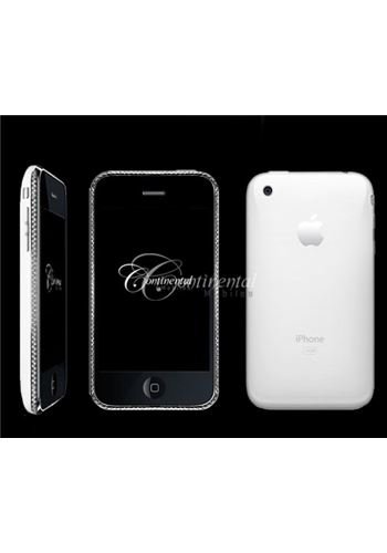 iPhone 3G 16GB White Diamond - Diamonds Luxury Mobile Phone