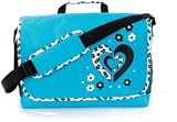 Leopard Heart Girls School Glitter Baby Blue Messenger Laptop Bag Case