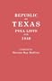Republic of Texas: Poll Lists for 1846