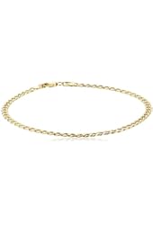 10k Yellow Gold Curb Link Bracelet, 8"