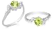 Jewelry : Round Cut Peridot Ring Sterling Silver