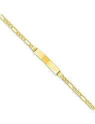 Genuine 14K Yellow Gold Figaro Id Bracelet 7 Inches 100% Satisfaction Guaranteed.
