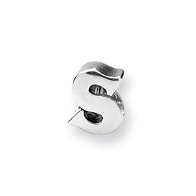 Buy Reflections(tm) Sterling Silver Letter S Bead Charm by Finejewelers