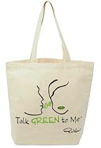 Designer Tote Bags - Talk Green to Me Reuseable Shopping Tote : talk shopping tote me