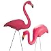 2 Pink Flamingos Classic Retro Signed Garden Statue Decoration Pair Made in USA