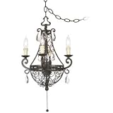 Kathy Ireland Plug-In Swag Mini Chandelier