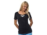 Roxy women's t-shirt xewje742 beach brights tee true black, Large
