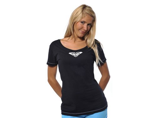 Roxy Beach Brights T-Shirt in Black - Size Large