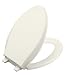 KOHLER Cachet Elongated Quiet-Close Toilet Seat with Quick-Release Functionality, Biscuit #4636-96