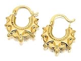 Image of 9ct Gold Fancy Creole Earrings