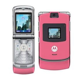 Motorola RAZR V3 Pink Mobile Phone Unlocked Sim Free - BUBBLE GUM PINK
