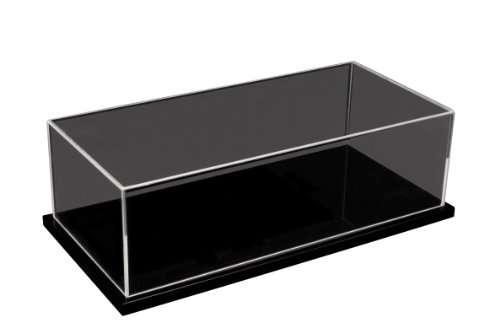 Dickie-Schuco 413319024 - True Scale - Acrylglasvitrine Blackdiamond Black, f&uuml;r Modelle 1:18, Boden: 34 x 17 x 1,5 cm, Haube: 32,5 x 15,5 x 9,5 cm ...