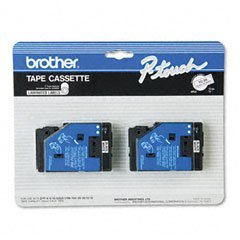 2-pack Tc-20 1/2in Black On White Tape for Pt-6 8 10 12 15 20 150 170