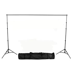 Professional Height and Width Adjustable Background Backdrop Support Stand 2.8m(H) x 3m(W) 9FT X 10FT with Carrying Bag