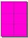 120 Label Outfitters® 4 x 3-1/3 inches Fluorescent Neon Magenta - Pink Labels, 20 Sheets