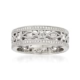 1.05 ct. t.w. Diamond Wedding Ring In 18kt White Gold. Size 7