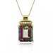 Mystic Fire Topaz & Diamond Pendant Necklace in 14K Yellow Gold