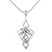 Celtic Knot Cross Pendant in Sterling Silver on a 20 Rhodium and Sterling Popcorn Chain for Men or Women, #8199