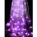 Curtain Lights, White Organza Fabric, Plug In LED, PINK