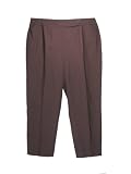 Anne Klein Seal Brown Stretch Slacks w/Button Strap 20W