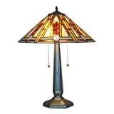 Geo Hex Mission Tiffany Style Table Lamp
