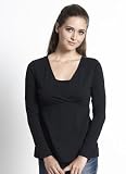 Organic Value Dual Nursing and Maternity Long Sleeve Tee - Choose from Ecru or Black colors