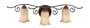 Murray Feiss VS8103-CB Three-Light Tuscan Villa Collection Vanity Strip, Corinthian Bronze with Beige Etruscan Glass Shades