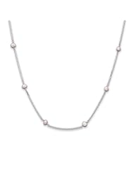 Sterling Silver And Fresh Water Cultured Cream Color Pearl Necklace